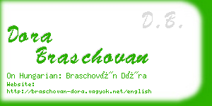 dora braschovan business card